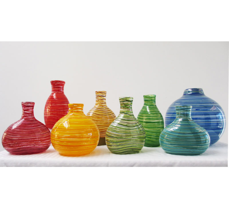 Bright Hoop Vases